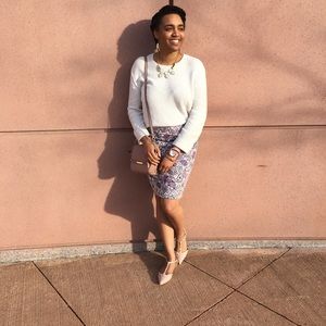 Ann Taylor Paisley Pencil Skirt